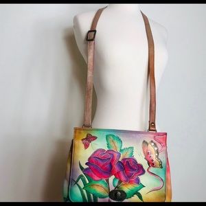 Anuschka Bag Messenger Fringe Rose